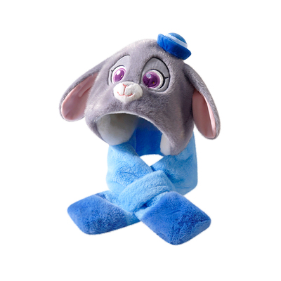 疯狂动物城帽子围巾一体儿童冬季