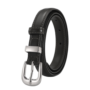 奥康2026新款百搭银色针扣女带头层牛皮简约高级感时尚配牛仔裤潮