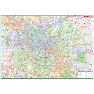 2026年成都City城市地图 市区交通旅游图 成都区街道详图 轨道交通示意图  约 86X60cm 大比例尺城区图 景点导航 旅游出行指南