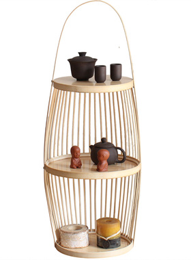 中式风茶室样板间设计师禅意竹编