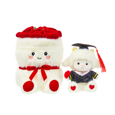 毕业送礼物学士服奶芙小羊玩偶