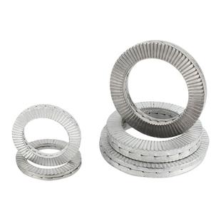 盒装304不锈钢双叠自锁防松垫圈咬合式65锰带齿防松防滑锁紧垫片