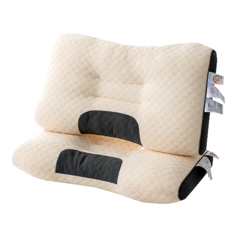 针织棉枕芯分区护颈椎纤维枕成人专用低枕家用单人学生宿舍单只装