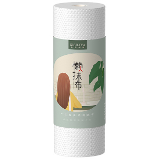 懒人抹布加厚一次性洗碗布干湿两用厨房用品纸巾家用清洁整箱12卷