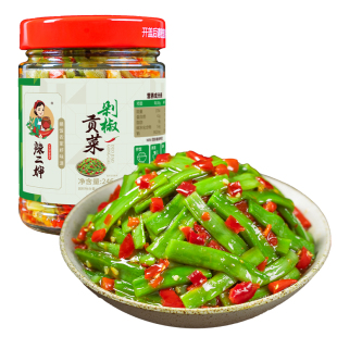 农家剁椒贡菜下饭菜江西特产辣椒酱脆嫩苔干酱菜腌菜拌饭即食咸菜