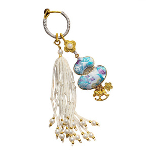 女2026新款小礼物非遗宋锦成品葫芦车钥匙挂件包挂饰高级感钥匙链