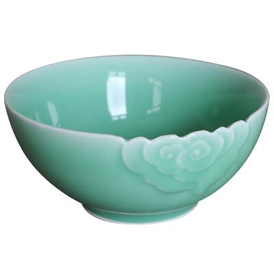 瓯江龙泉青瓷饭碗祥云碗中式陶瓷