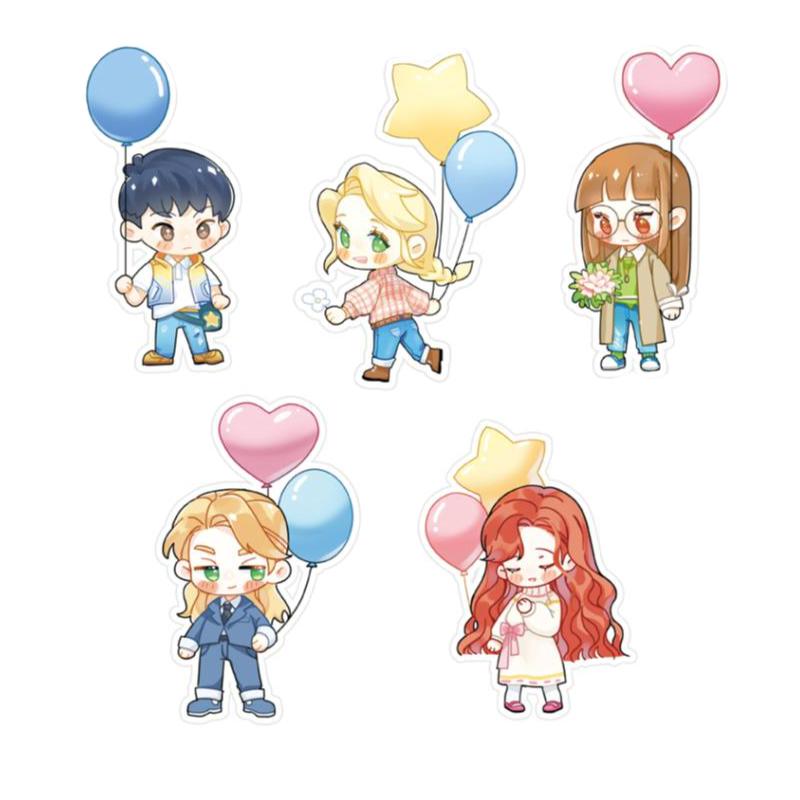 【波西亚时光】原创卡通正版人形亚克力立牌周边摆件