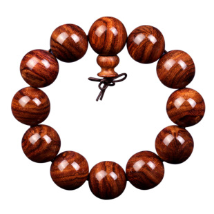 山水纹炫纹海黄手串20mm正宗海南黄花梨木手链男2.0文玩佛珠 孤品