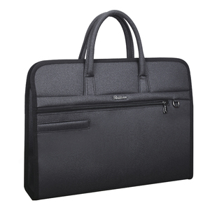 百利文H1816男士商务公文包体制内公务员出差通勤包加宽会议包牛津布大容量电脑包手提包文件袋可定制手提袋