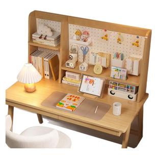 洞洞板置物架桌面书架实木立式收纳架书桌上多层架子儿童学习桌