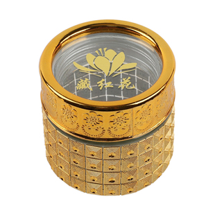 新款藏红花包装盒小瓶子专用玻璃精致迪拜藏红花金色瓶子5克-10克