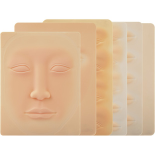 高品质纹绣练习皮纹眉皮子野生线条眉眼线漂唇实心人脸硅胶仿真皮