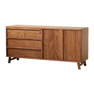 侘寂风实木餐边柜风化木民宿家具收纳储物柜客厅隔断老木玄关柜子