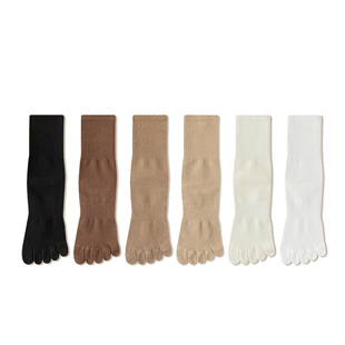 五指袜子男士中筒棉袜秋冬季吸汗抗菌防臭长筒春秋新款脚趾分趾袜