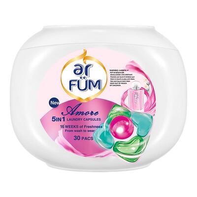 【百补】arfum纺优美至爱五合一心心珠洗衣凝珠持久留香抑菌柔顺