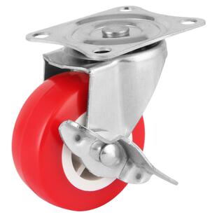 1-1.25-1.5-2-2.5-3寸万向轮脚轮定向轮带刹车静音小推车轮子轱辘