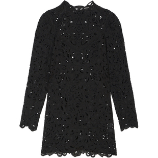 ISABEL MARANT DAPHNE立领蕾丝复古连衣裙女