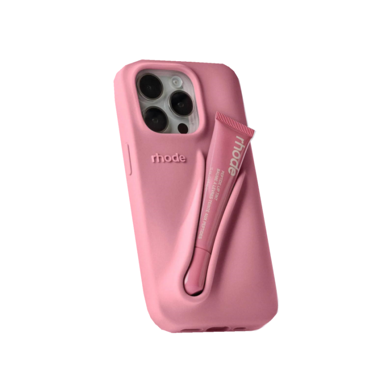rhod海莉唇膏手机壳适用iphone15promaxHailey网红防摔ins潮少女i13 i14苹果立体硅胶代购i1