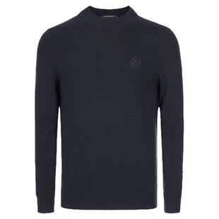 BRAUN BUFFEL/布兰施男士商务休闲长袖圆领羊毛毛衣保暖通勤毛衫