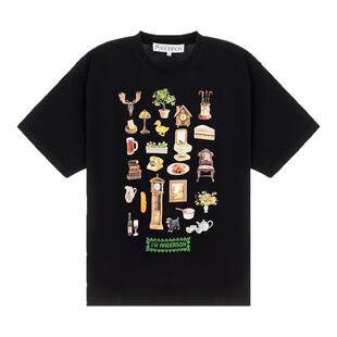 JW ANDERSON 夏季新款男士装饰图案圆领短袖T恤银泰百货 301574
