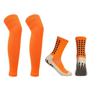 男成人中筒防滑足球袜子毛巾底儿童款过膝足球袜套护腿板固定板套