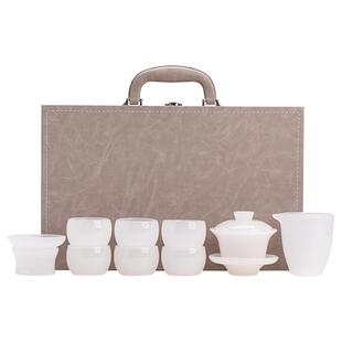 琉璃茶具套装轻奢功夫茶杯家用盖碗高端高档泡茶2025新款礼盒送人