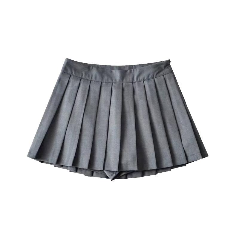学院风TB百褶裙女防走光裙裤超短裙小个子高腰显瘦A字西服料夏秋