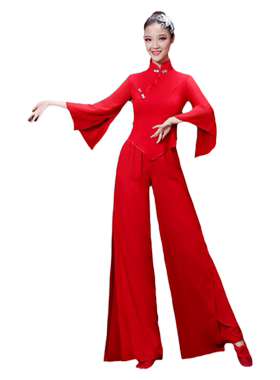 开场舞演出服交谊舞古筝大摆裙
