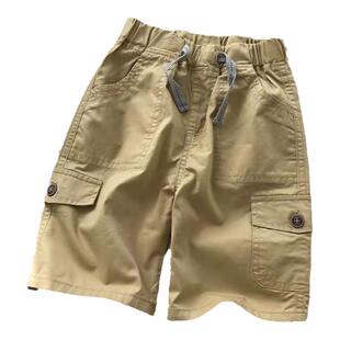 男童工装短裤夏季薄款2024新款休闲纯棉儿童五分裤梭织棉布中裤潮