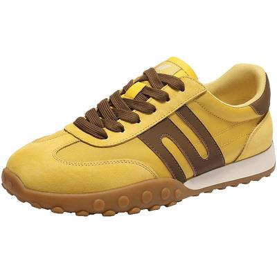 张凌赫同款百丽男鞋彩虹豆休闲运动复古德训鞋慢跑阿甘鞋A2019CM5