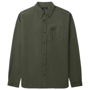 FRED PERRY男士休闲衬衫夏季英伦宽松纯色麦穗刺绣长袖衬衣M5516