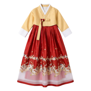 朝鲜族服装女童韩服传统延吉服饰延边日常舞蹈少数民族儿童演出服