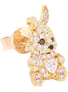GEMOLA/格莫拉 叛逆千金风 mini金色甜蜜兔兔项链耳钉