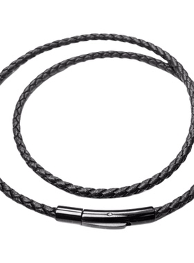 黑扣黑皮手绳多股穿龙鳞珠大溪地