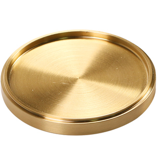 黄铜茶杯垫托铜杯垫隔热垫禅意功夫茶杯垫子新中式办公室茶道配件