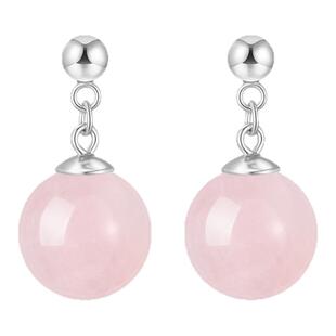 iSTONE/石头记粉水晶耳钉2025新款爆款高级感S925纯银耳环耳饰女