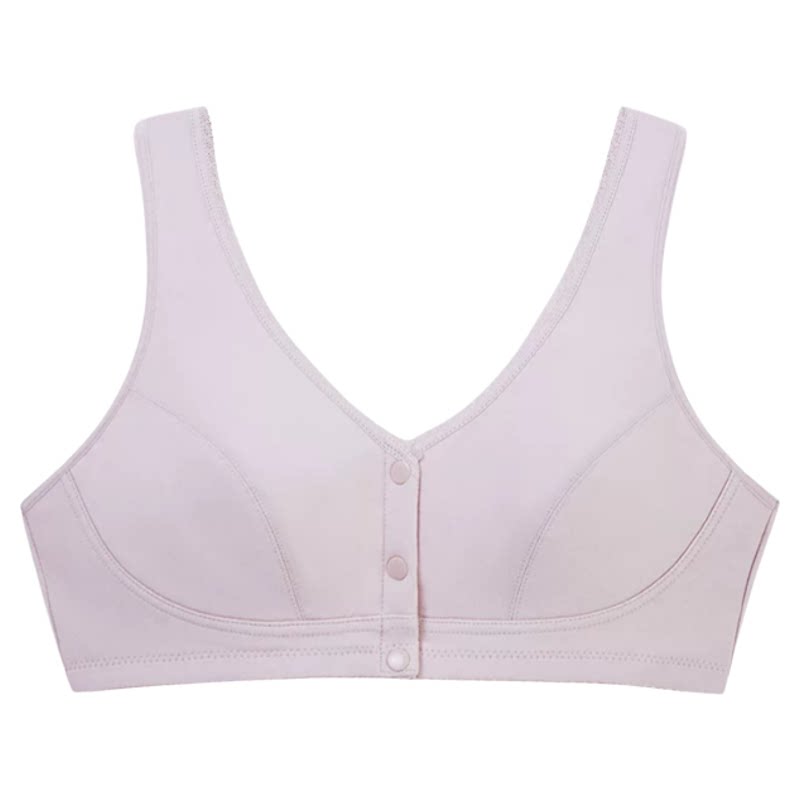 三枪无钢圈前开扣收副乳妈妈文胸