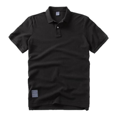 高端系列~保罗POLO衫男士短袖T恤夏季纯棉做旧翻领宽松纯色休闲