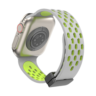 新款运动硅胶磁吸iwatch手表带适用苹果applewatch表带s11高级10