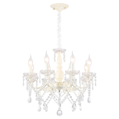 法式轻奢奶油风卧室床头水晶吊灯