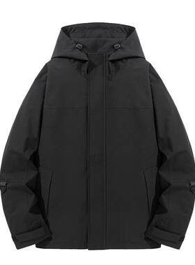 风衣定制工作服印字logo户外团购工装羽绒三合一可拆卸刺绣外套