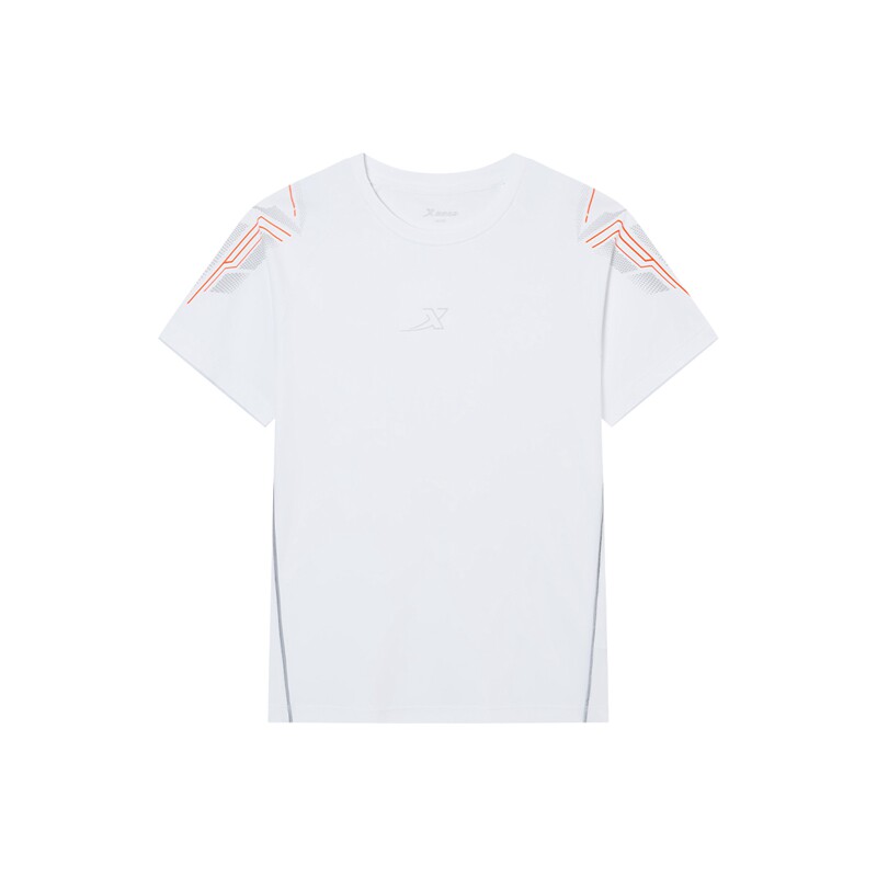盾甲5.0特步童装夏季新款t恤男童圆领亲肤短袖儿童运动服透气上衣