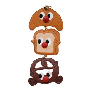 fingerstudio指作 小丑面包牛皮包挂件lv流苏高级质感真皮包挂饰