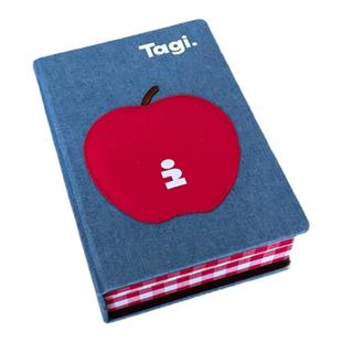 Tagi.想象鼓鼓苹果大容量书本镜子首饰收纳布艺搭扣盒