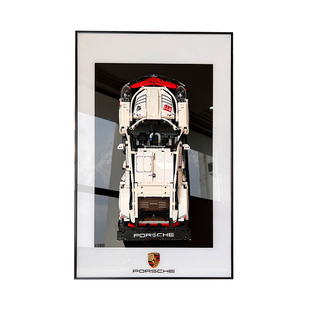 兼容汽车积木上墙相框保时捷911兰博基尼迈凯伦F1布加迪法拉利SP3
