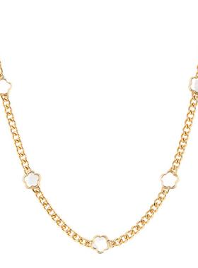 Neverfar BLOSSOM花开系列小花贝母链条项链女轻奢复古小众饰品