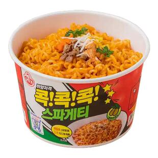 韩国进口不倒翁叩叩芝士碗面韩式意大利面奶酪干拌面辣方便面泡面