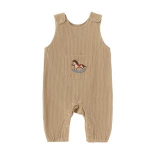 babylove宝宝背带裤秋冬婴幼儿外出连体裤休闲裤灯芯绒洋气长裤