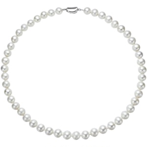 天然淡水无核珍珠项链正圆强光全珠链节日送女友妈妈婆婆气质颈链